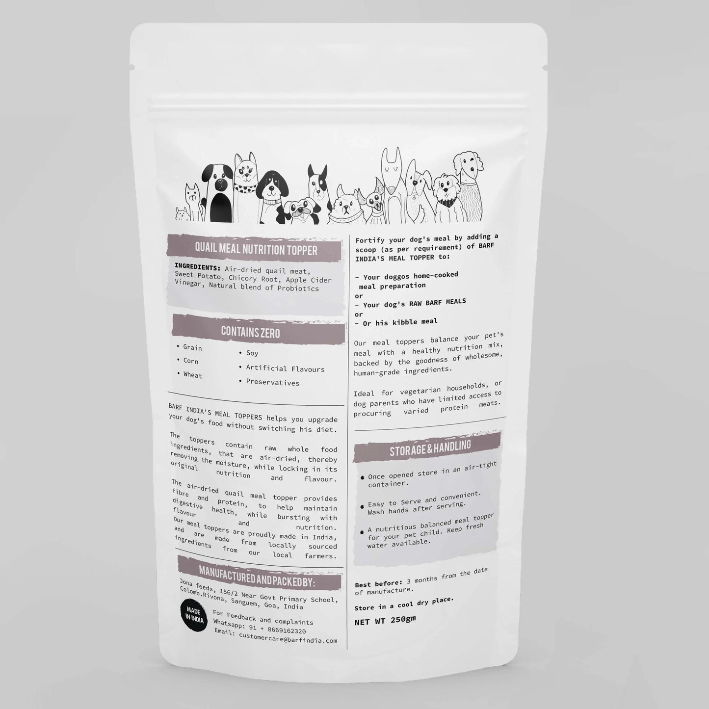 Quail Meal Toppers