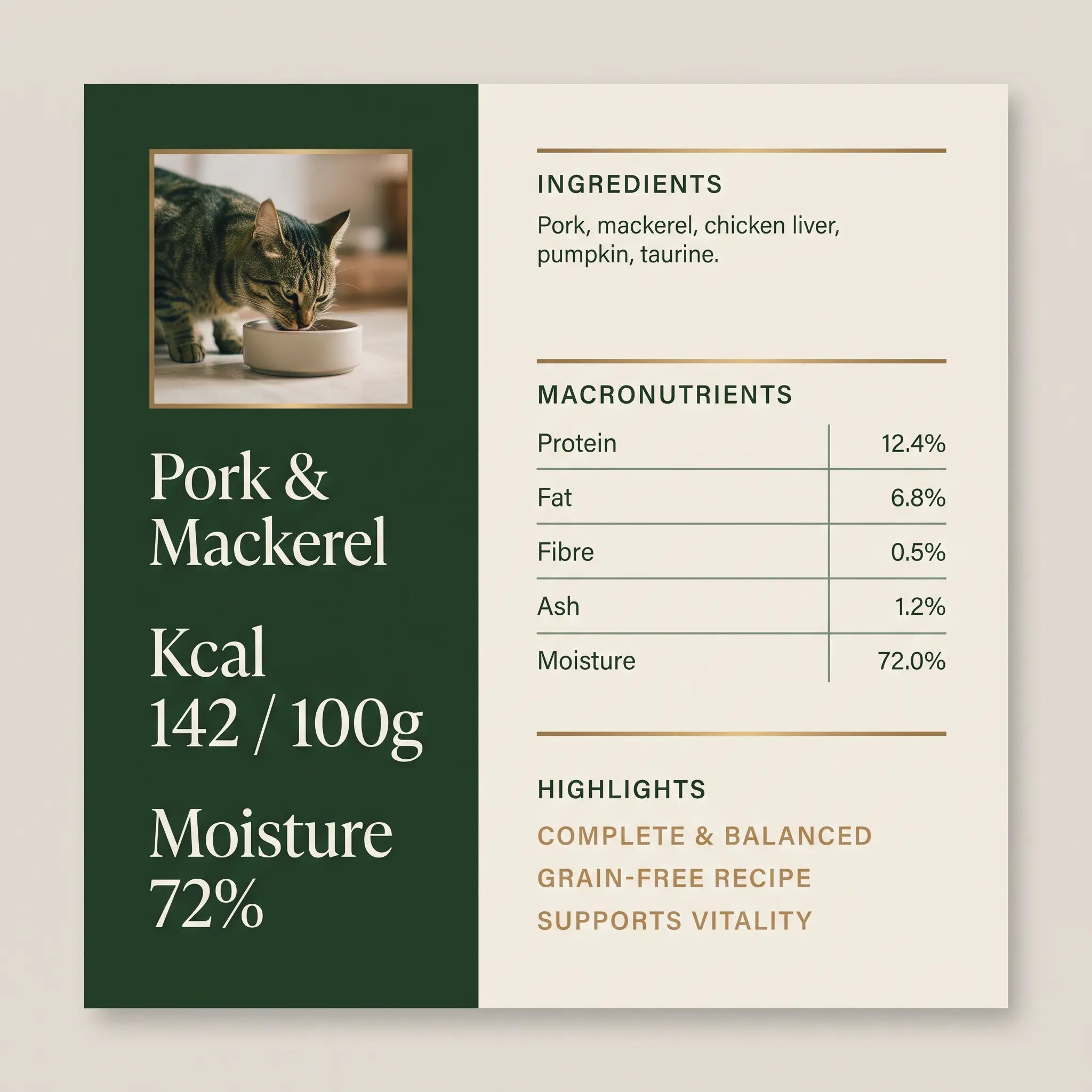 Premium Mackerel & Pork Cat Food www.barfindia.com