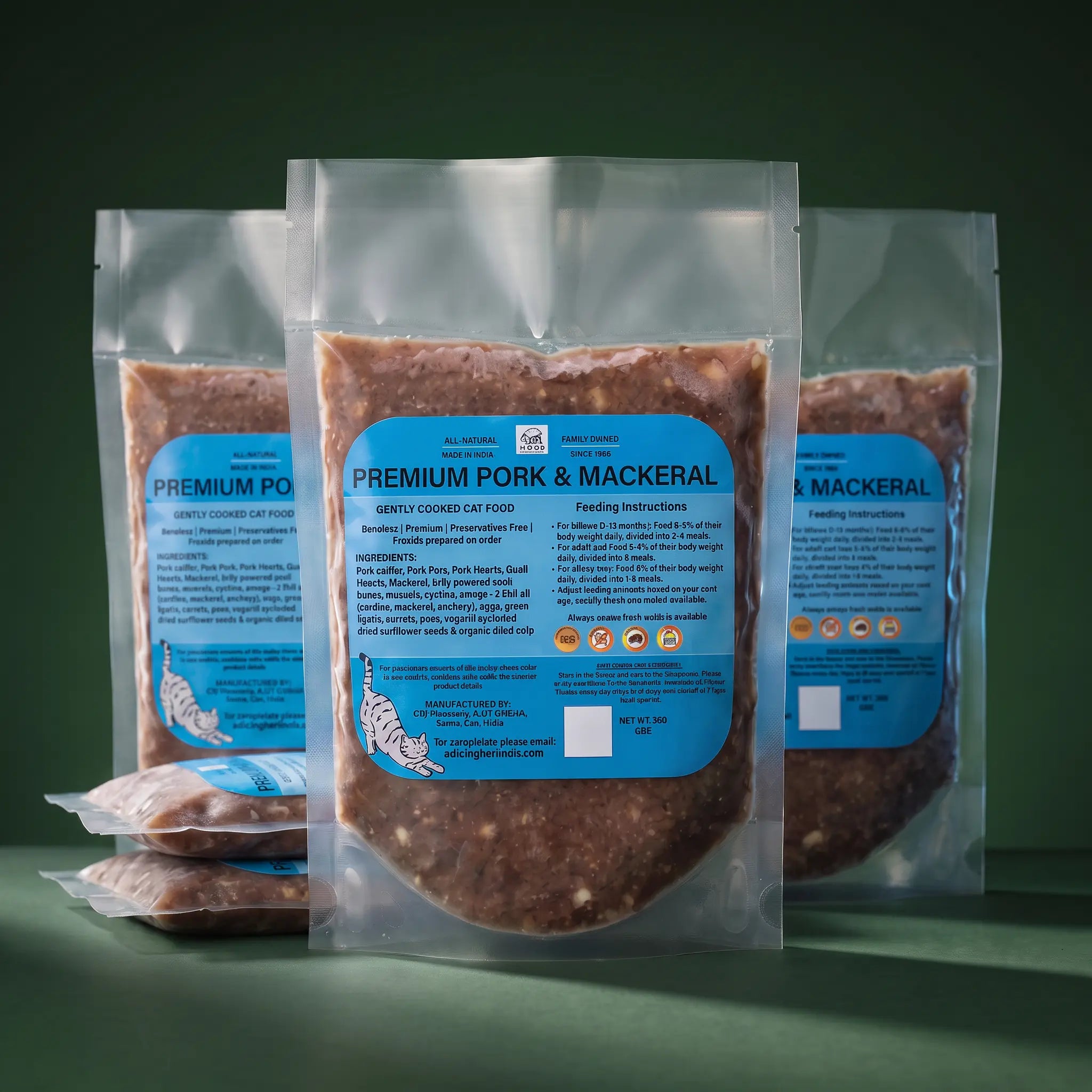 Premium Mackerel & Pork Cat Food www.barfindia.com