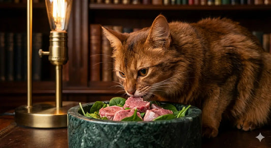 A Cat Happily eats his biologically appropriate Meat Based diet. Debunking the Meat Based Cat Food. 