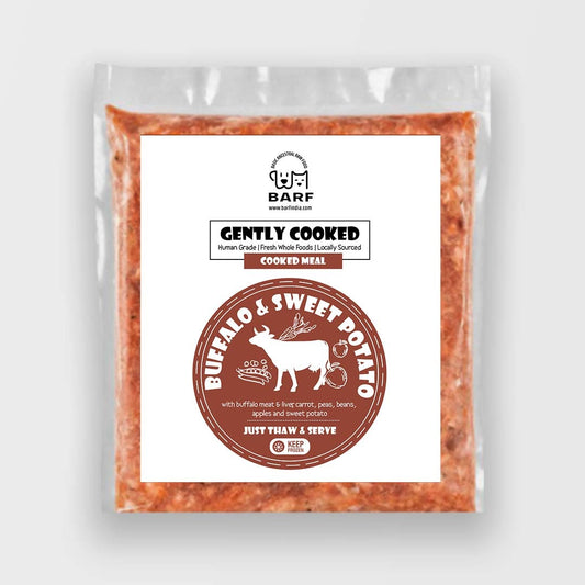 Premium Buffalo Meat and Sweet Potato Recipe - Cooked Dog Food