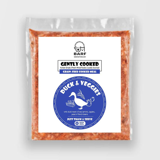 GRAIN FREE Boneless Premium Duck, and Vegetables - Gently Cooked Dog Food