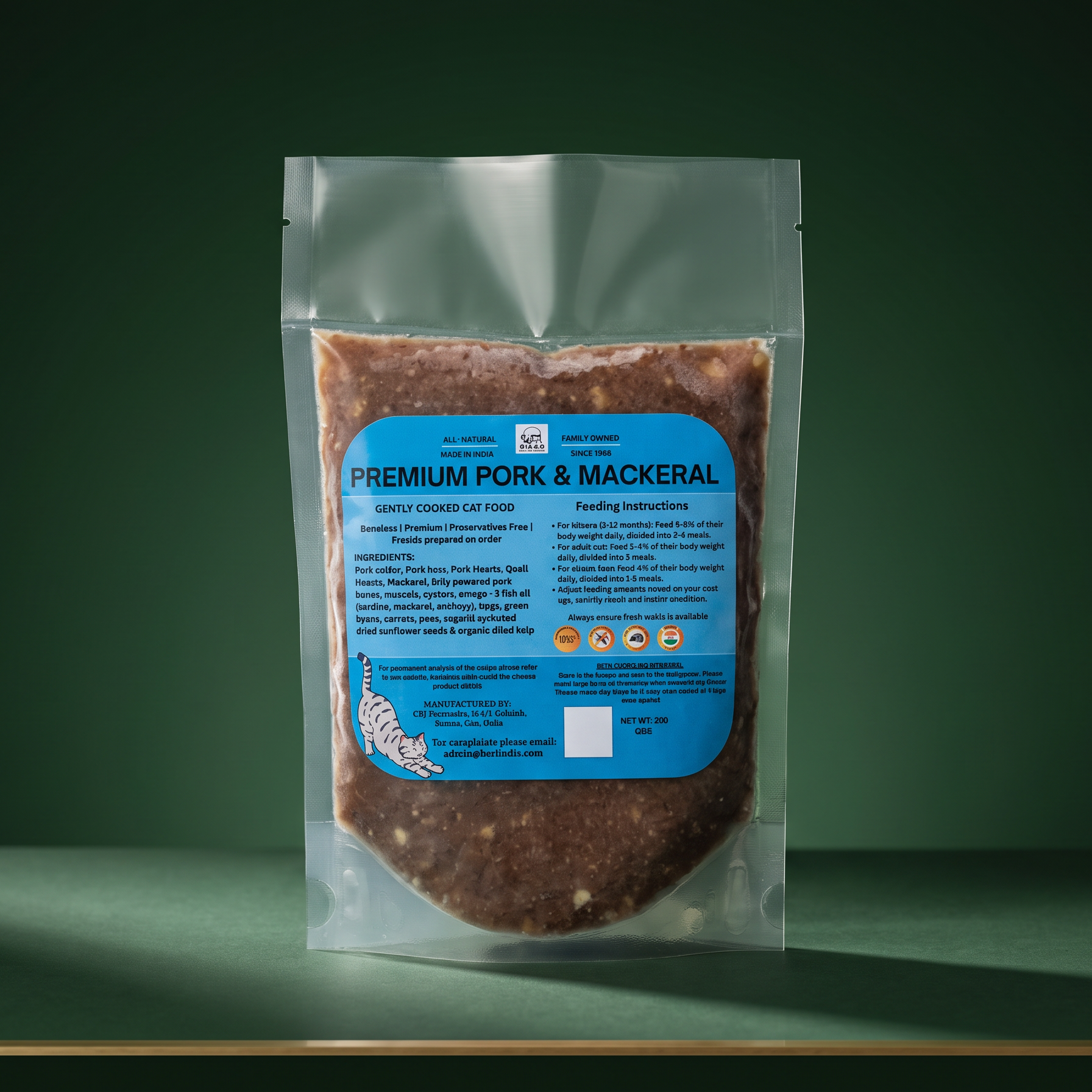 Premium Mackerel & Pork Cat Food