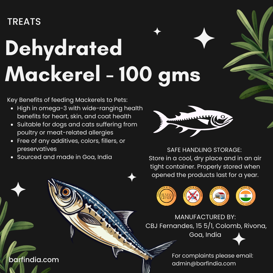 Dehydrated Mackerel - 100 gms www.barfindia.com