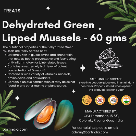 Dehydrated Green Lipped Mussels - 60 gms