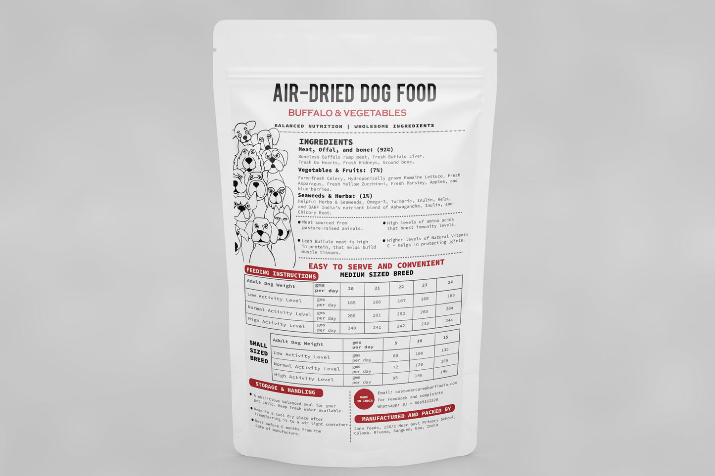 Air Dried Dog Food - Buffalo Recipe