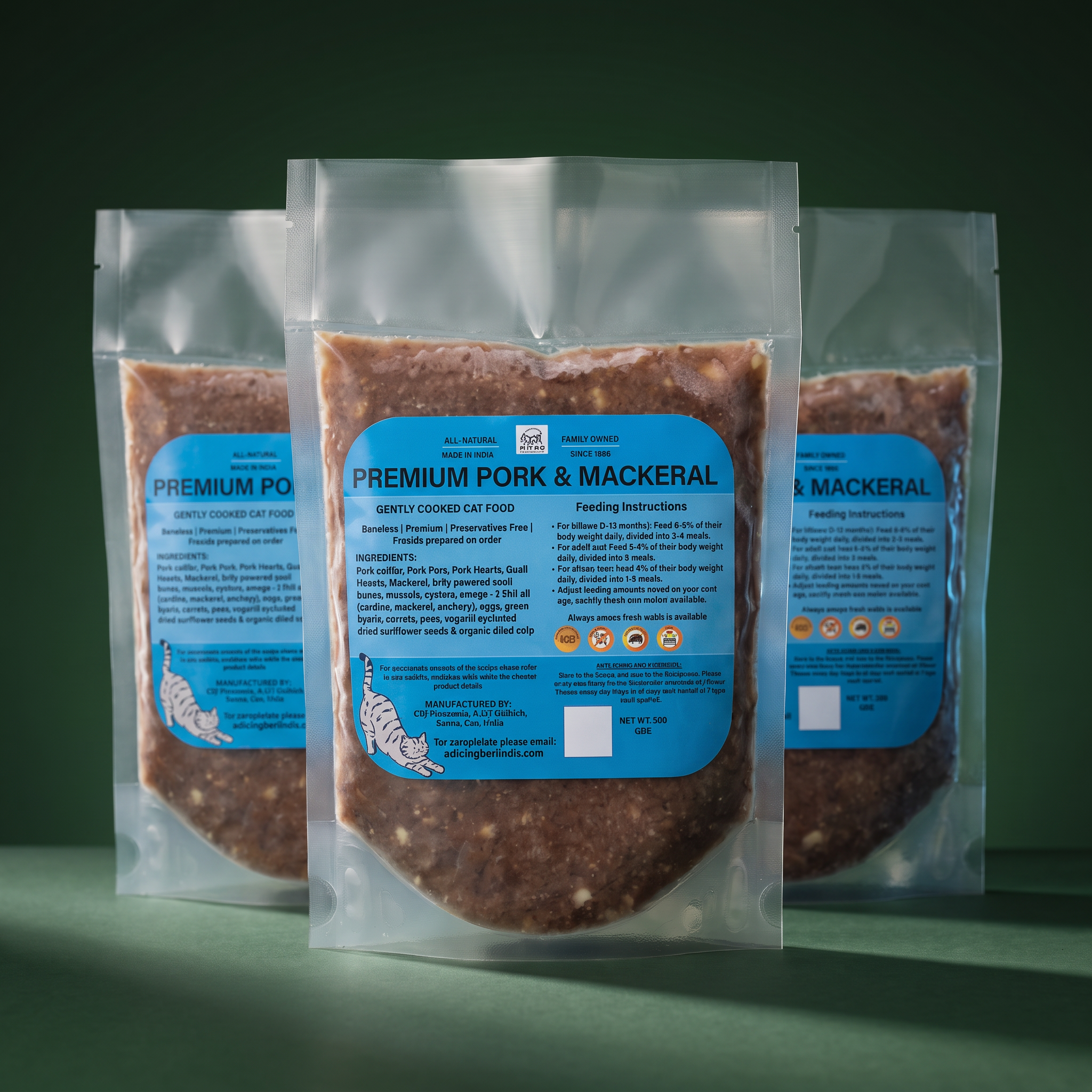 Premium Mackerel & Pork Cat Food